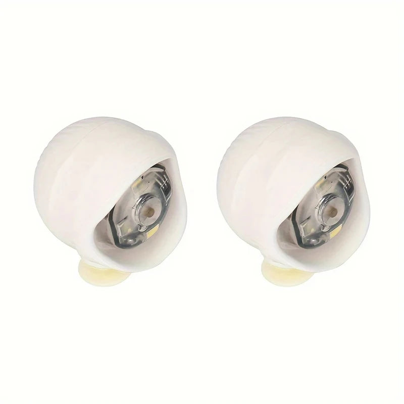 2PCS Shoe Lights PVC LED Headlight Shoe Charms Accessories for Night Rides Outdoor Activities Slipper Button 3 Lighting Modes