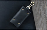 100 % Genuine leather   Multi-function Key Bag High Quality Crazy Horse leather Key Pouch Unisex Leather Business Gift