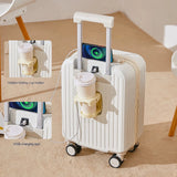 Multifunctional suitcase 18 inch small lightweight luggage with USB cup holder password suitcases 20" cabin carry-on travel bag