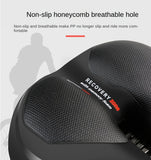 Hollow Breathable Bicycle Saddle Men Women MTB Road Bike Saddle Shock Absorbing Comfortable Big Butt Bike Seat Safety Warning