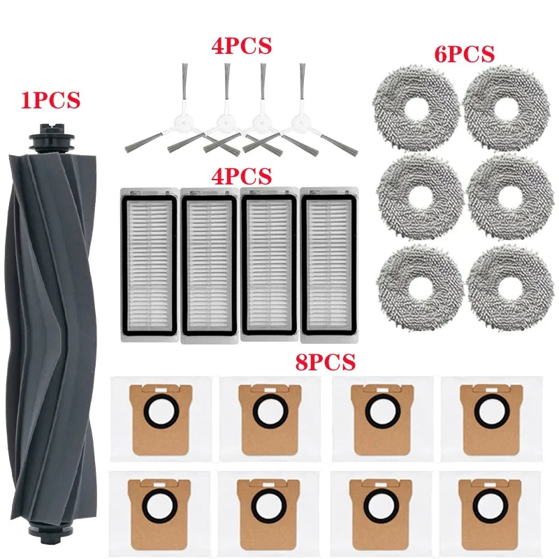 Compatible For Dreame Bot L20 Ultra / X20 Pro / L30 Ultra Replacement Parts Accessories Main Side Brush Hepa Filter Mop Dust Bag