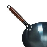 Traditional Chinese iron cooking pot/Iron pan/Round bottom with non-stick surface/Single handle/For household and commercial use