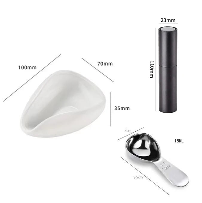 JUSTINLAU Coffee Beans Dosing Cup Trays Set Coffee Bean Spray Bottle Coffee Tamper Needles Coffee Measuring Spoon Accessories