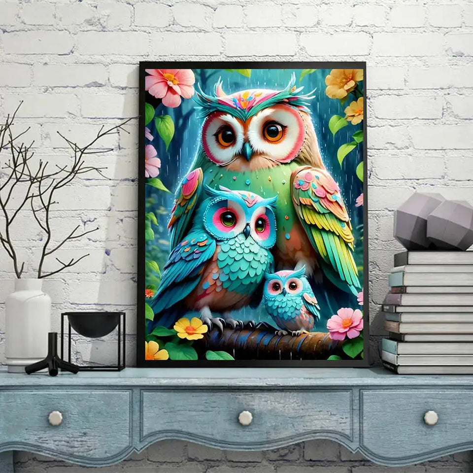 Huacan 5d Diamond Painting New Arrivals Owl Animal Diamond Mosaic Cross Stitch Embroidery Sets Home Bedroom Wall Artwork