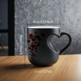 Color Changing Funny Mug Magic Coffee Tea Heat Changing Sensitive Cup Design Drinkware Ceramic Mugs Valentine's Love Gift Idea