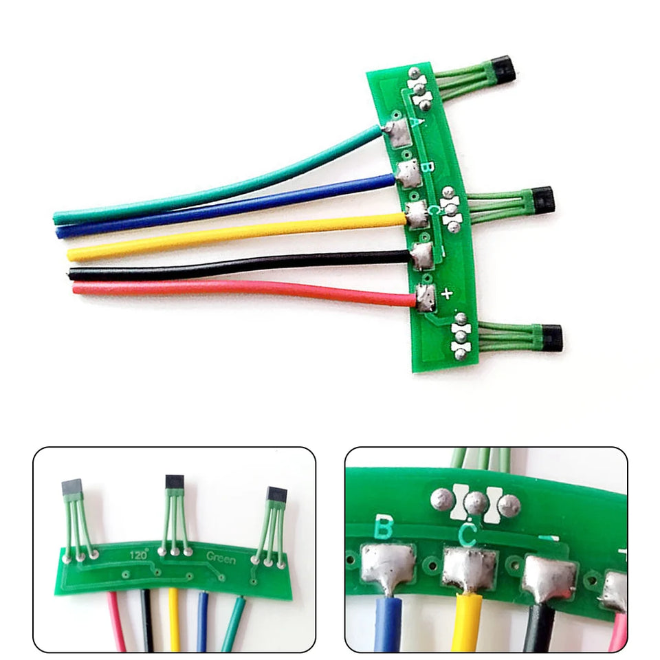 Electric Bike Motor Hall Sensor Kit - 1pc 3144/3413 Hall Part With PCB Board & Cable For 2-Wheel Electric Vehicles