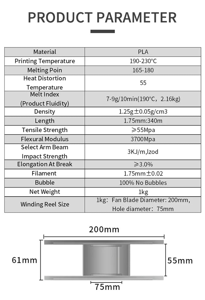 KINGROON 5KG PLA TPU PETG Filament Mix color 1.75mm 3D Printer Plastic No Bubble Spool 3D Printing Materials Wholesales