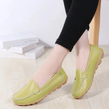 Women Flats Ballet Shoes Woman Cut Out Leather Breathable Moccasins Women Boat Shoes Ballerina Ladies Casual Shoes