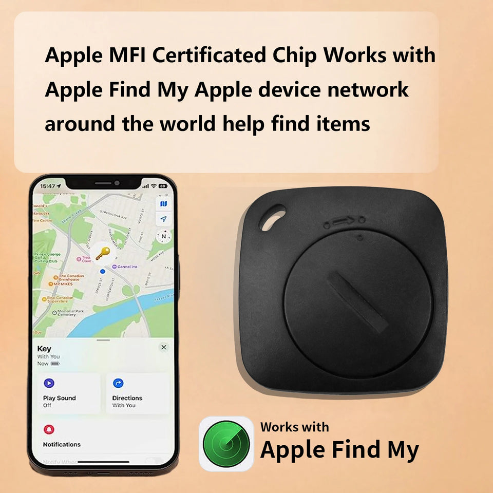 1 Pack Bluetooth Luggage Tracker with Find My APP (iOS Only) Air Smart Tag GPS Tracker Tag for Locator Key Finder