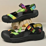 Summer New Handmade  Sandals Leisure Beach Shoes For womens  Outdoor Wading Shoes Man Breathable Casual Anti-collision Toe Flats