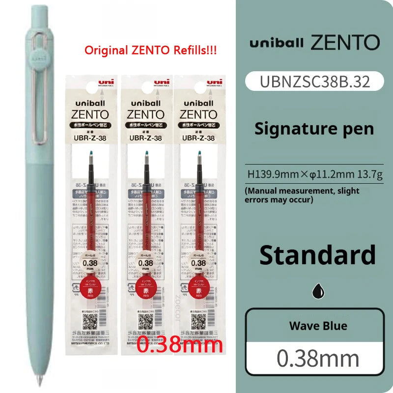 Uni-ball ZENTO Click Gel Pen,0.38/0.5/0.7mm Various Colors Water-based pen With Ergonomic Grip Smooth Writing for School&Office