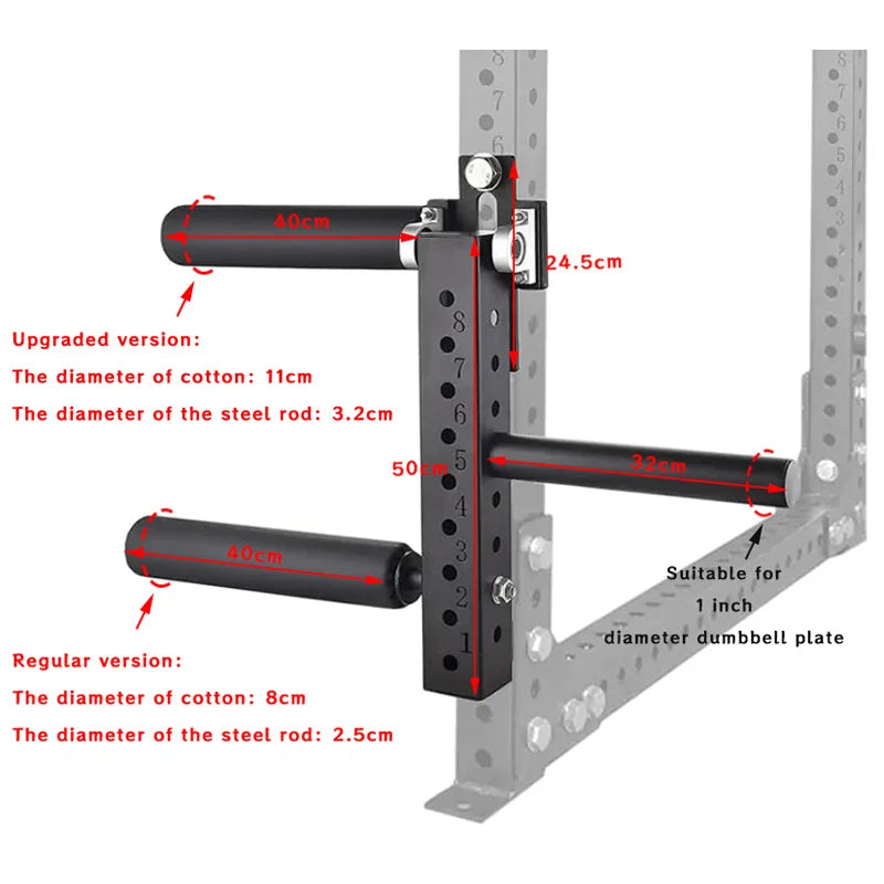 Sitting Leg Extension Device Trainer Leg Muscle Group Trainer Gym Assisted Leg Fitness Equipment Curl Machine Suitable for 16Mm/18Mm/26Mm/1Inch Aperture