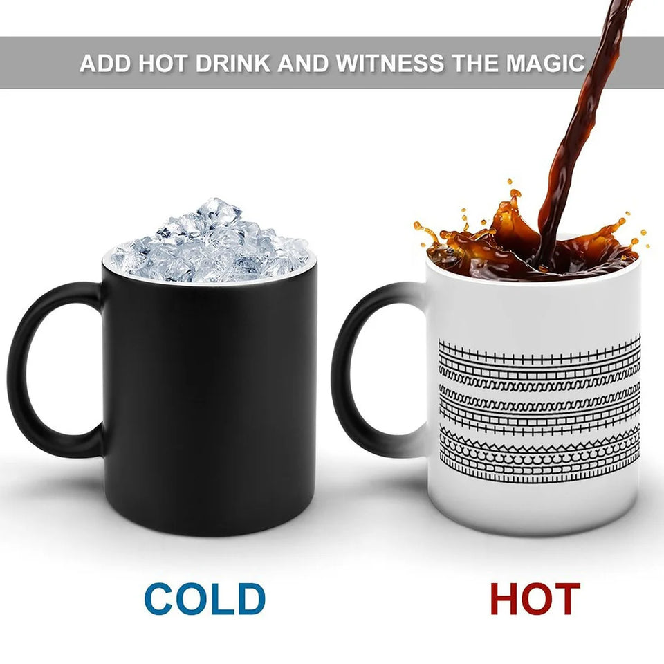11oz Magic Mugs With Hidden Message Text - Heat Sensitive Color Changing Cup, Funny Hidden Message Coffee Mug Gifts