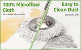 Heavy Duty Spin Mop and Bucket Set 360° Rotating Floor Cleaner with 3 Microfiber Mop Heads Adjustable Handle