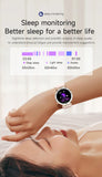 LIGE New 1.19inch AMOLED Fashion Ladies Smart Watch Bluetooth Call Sports Bracelet Women’s Health Waterproof Diamond Smartwatch