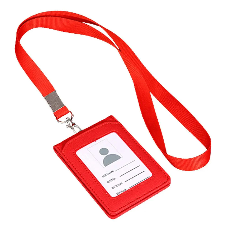 Neck Strap Stationery Business Office School Supplies Card Holder with Lanyard ID Desk Organizer Badge Holder Bus Cards Cover