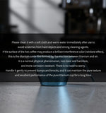 Bincoo Premium Titanium Coffee Cup 90ml for Espresso Extraction and Milk Measurement Durable Pure Titanium Construction Perfect