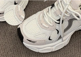 Women's New Chunky Sneakers Women Autumn Breathable Mesh Casual Shoes Sneakers Tennis Female Platform Lace Up Vulcanized Shoes