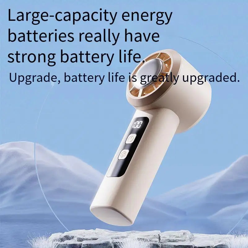 Refrigeration Turbo Cooling Mini Fan USB Adjustable Handheld Fan Suitable Office Outdoor Portable Personal Fan