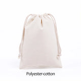 Cotton Drawstring Storage Bag White Canvas Bags for Candy Gift Package Pouch Reusable Home Sundries Organize Dustproof Sacks