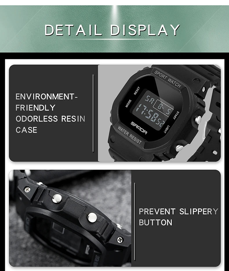 SANDA G Style Digital Watch Men Waterproof Ms Watch Sport Men Watches Boy Girl Electronic Clock Relogio Masculino Relógio Mulhe