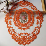 New Oval Lace Embroidery Table Place Mat Ins Christmas Pads Cloth Placemat Cup Coffee Tea Coaster Doily Kitchen Table Decoration