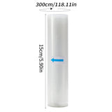 Single roll 3m food vacuum sealed bag roll, free of bisphenol A, seven layer co extruded diamond pattern food packaging bag