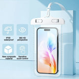 New IPX8 Waterproof Phone Pouch Transparent Touchable Floating Phone Waterproof Bag for Beach Underwater Photography Phone Cover