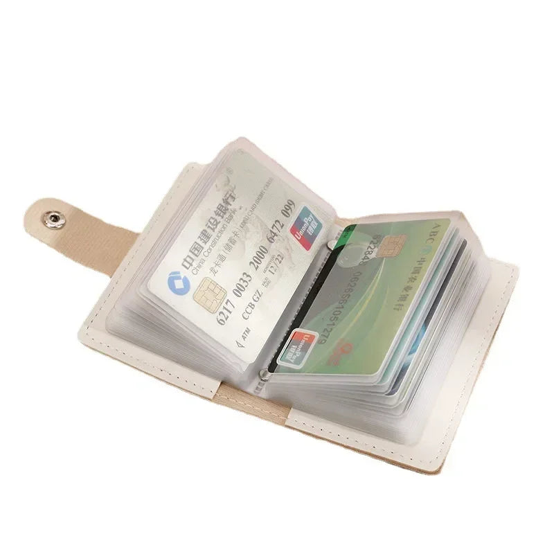 10 Slots Card Holder Business Card Photocards Holder Kawaii Credit Bank Card Case Portable Cash Clutch Wallet Desk Organizer