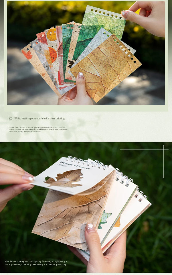 JIANWU Whisper of Leaves Series Vintage Texture Landscape Collage Scrapbook Material Paper Creative Junk Journal Stationery