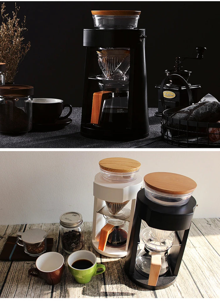 Electric Drip Coffee Maker Household Coffee Machine Tea Coffee Pot Milk