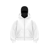 2025 Men Balaclava Y2K Gothic Harajuku Winter New Item Double Hooded Sweatshirt Autumn Men's Hooded Mask Zipper Sportswear Women