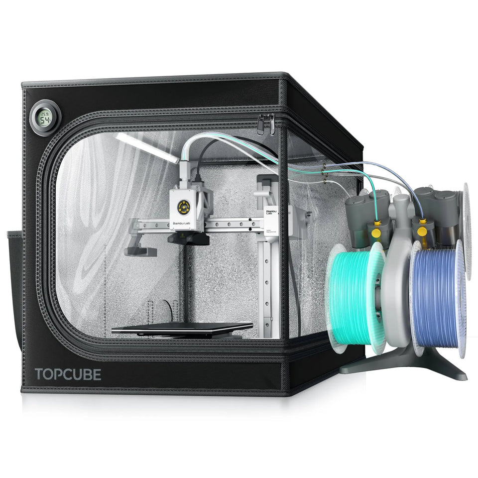 YOOPAI 3D Printer Enclosure For Bambu Lab A1/A1 mini Large Size Enclosure with LED Light Fireproof Waterproof Dustproof  Black
