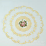 New Embroidered Dinning Table Cover Table Cloth Elegant Round Lace Tablecloth Coffee Coasters Napkin Party Wedding Decoration