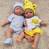AnjoDoll 10Inch Silicone Girls Whole Body Soft Solid Silicone Reborn Doll Handmade Painted Washable Play Dolls Toys For Gifts