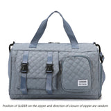 Durable Nylon Travel Duffle Bag, Portable Sports Gym Bag for Overnight Trips Shoulder Duffel Training Bag, Spacious Argyle