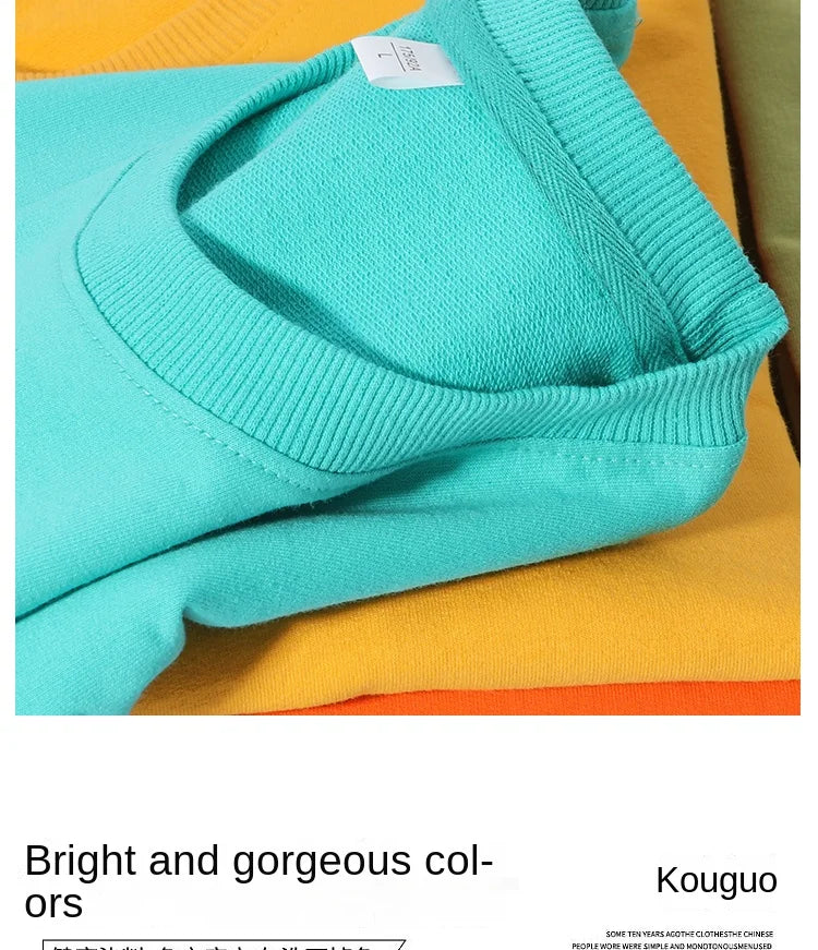 Autumn O-Neck Cotton Women's Sweatshirt Hoodies Basic Loose Casual Women Pullover Solid Sweatshirt Ladies Tops Factory Wholesale