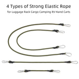 Outdoor Heavy Duty Bungee Cord Elastic Tie Strap String Carabiner Hooks Kayak Cycling Luggage Packing Ropes Camping Accessories