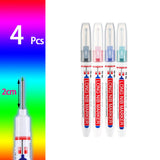 4-80Pcs 2cm Waterproof Long Head Markers Deep Hole Marker Pen for Metal Carpenter Red/Black/Blue/Green Ink Woodworking Tools