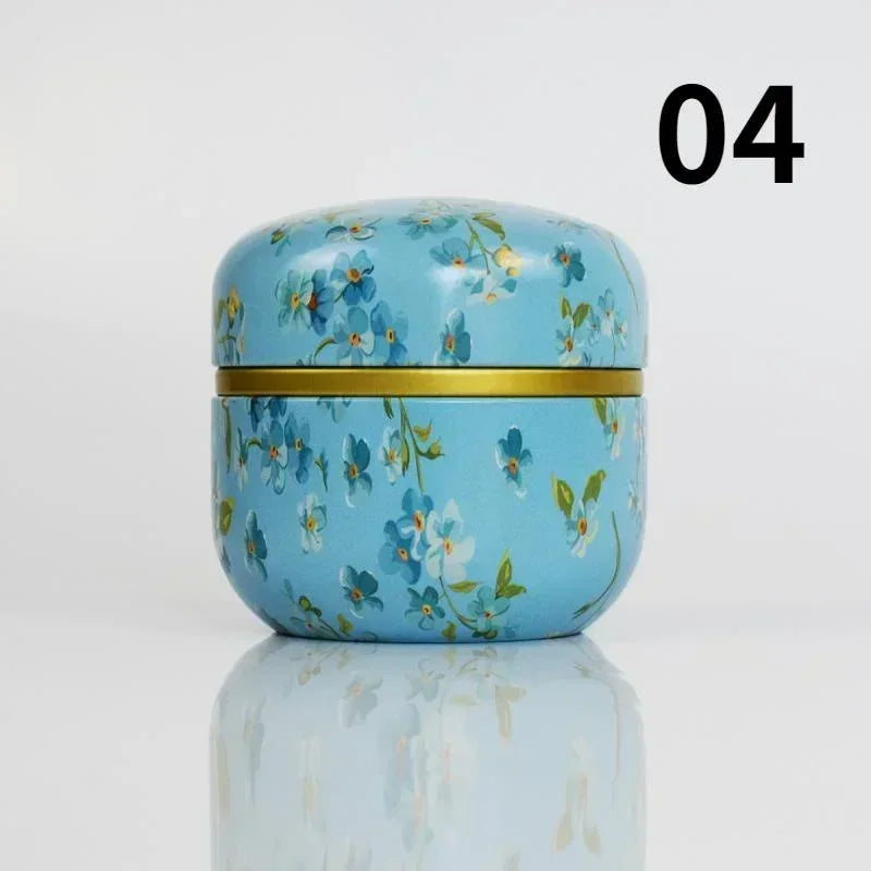 New Portable Retro Metal Tea Can Chinese Candy Coffee Bean Tea Bag Sealed Moisture-proof Container Personalized Storage Supplies