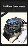 Men Watches High Quality Waterproof Sports Chronograph Quartz Wristwatches Silicone Strap Calendar Luminous Watch For Men