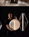 Nordic Minimalist Restaurant  LED Pendant Light  Modern Designer Glass Restaurant Small Pendant Light  Including Light Source