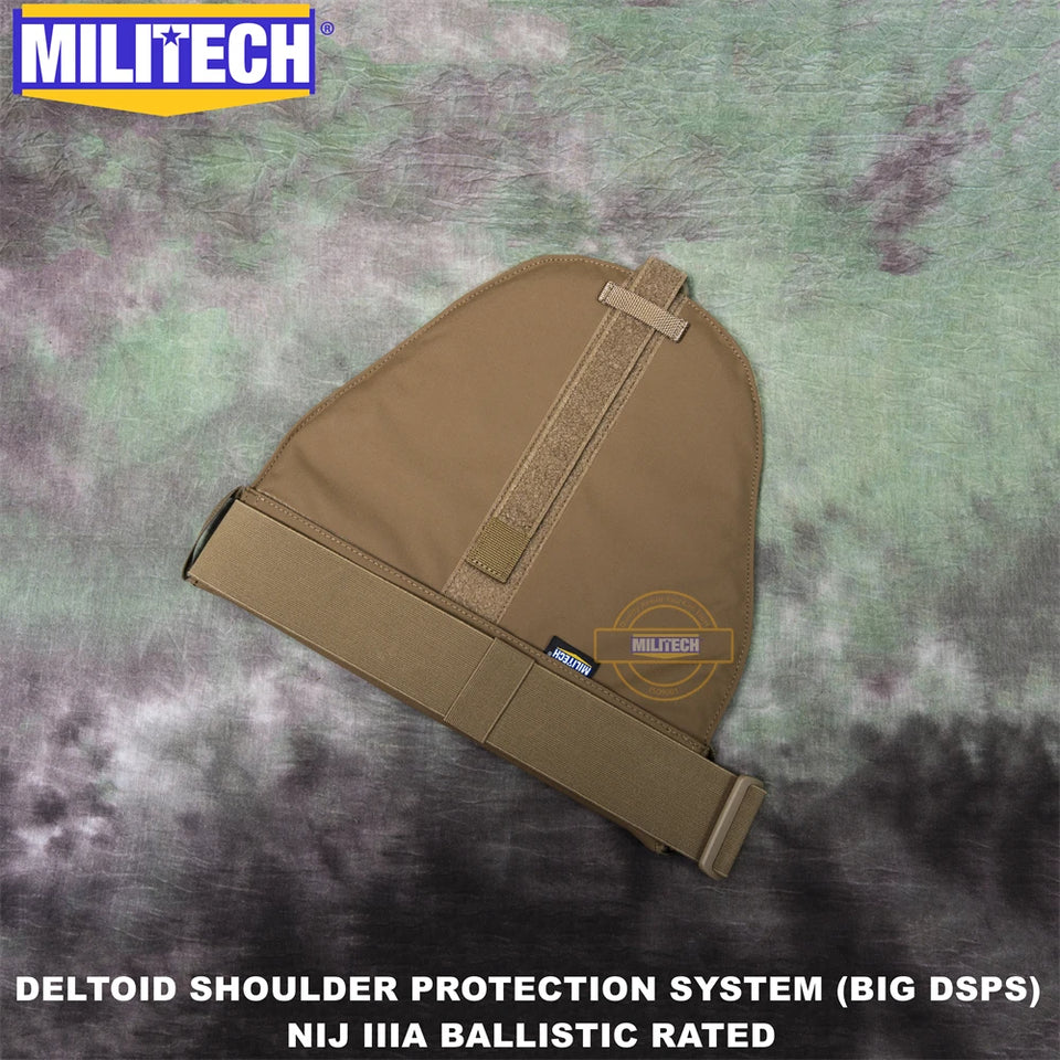 MILITECH NIJ 3A ballistic shoulder protector bulletproof thigh protector NIJ 3A 0101.06 NIJ 0101.07 HG2 deltoid armor protection