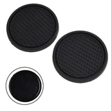 2pcs Black Car Auto Cup Holder Anti Slip Insert Coasters Pads Interior Accessories For Most Cups Accessories