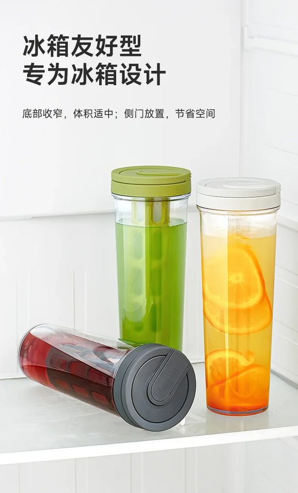 1L cold brew coffee maker manual cold water coffee maker and high capacity water bottle summer portable juice tea coffee kettle