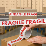 48mm×50M Packaging Tape Roll: Made of PP Material with Fragile Warning Reminder, Adhesive for Marking & Securing