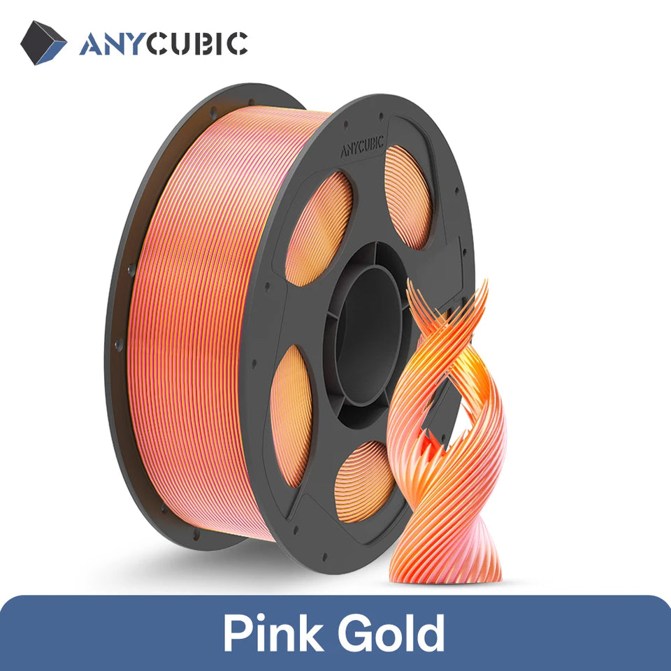 ANYCUBIC Dual-Color Silk Filament Silk Texture FDM 3D Printer PLA Filament Shine Bright Multicolor Silk 3D Printing Material