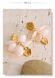 Yhpup Resin Acrylic Flower Petal Drop Earrings 2026 Stainless Steel New Arrivals Popular Spring Summer Charming Handmade Jewelry