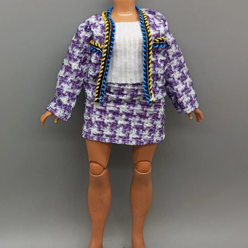 Kids Fancy 28CM 11In High School Doll Clothes Accessories DIY Clothing Trousers Yoga Set For Dolls Girls Birthday Gift