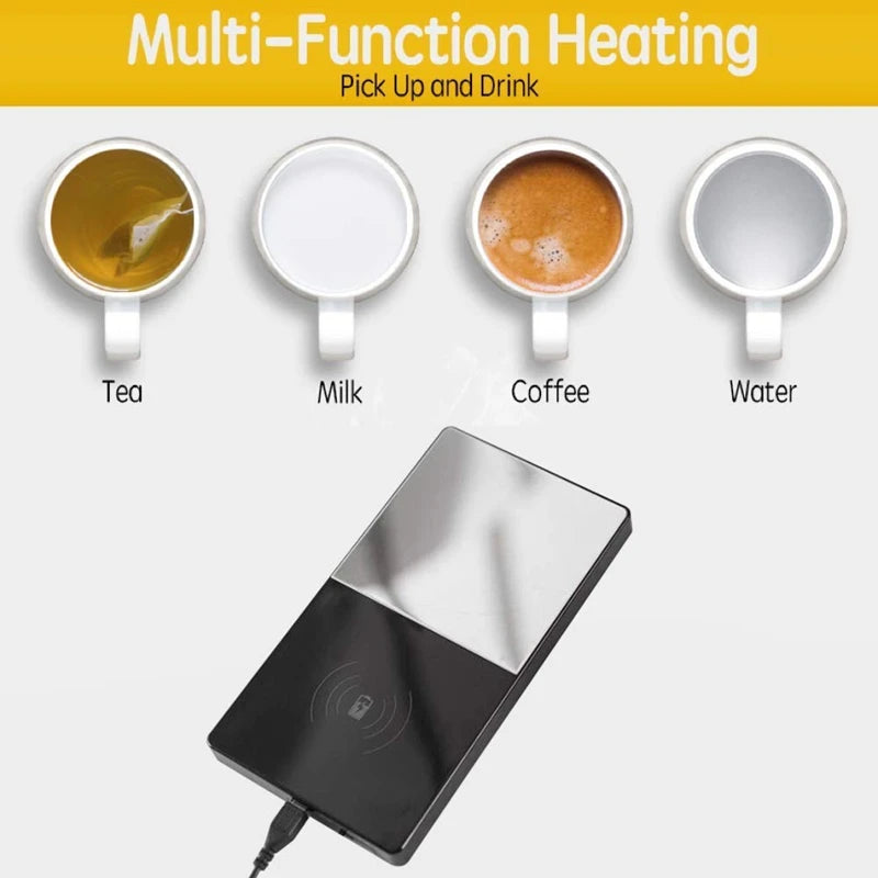 Coffee Warmer Coffee Warmer,,Cup Warmer,Electric Beverage Warmer & Wireless Charger,Constant Temperature , Heating Mug